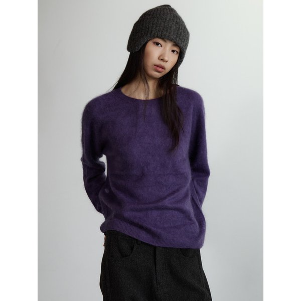 알파카 터치 라운드 니트 - 4 COLOR