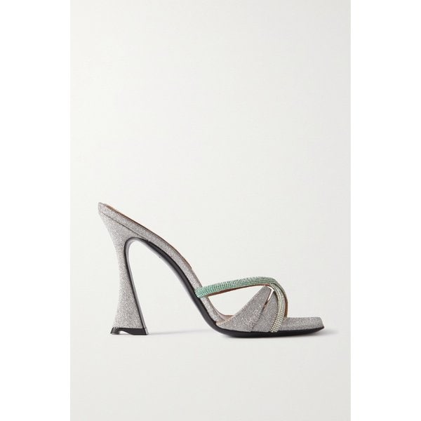 다코리 러스트 크리스털 장식 글리터 가죽 뮬 실버 1647597309695230