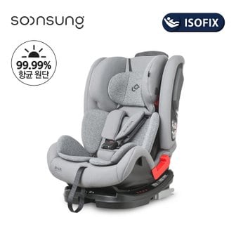 순성 브릭 토들러 주니어카시트 ISOFIX 클라우드그레이 / 선쉐이드+컵홀더