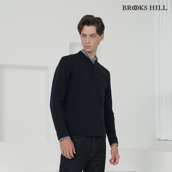 ANC_[브룩스힐][1종]남성 아비스 레이어드 셔츠_네이비_2BBFMD01