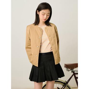 빈폴레이디스 25SS 리버서블 보머 패딩 점퍼 - 베이지 BF5138C04A