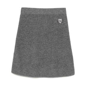 24 FW 메종 키츠네 bold fox head patch short ribbed skirt NW01514KT1093H131 TP431396594