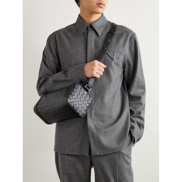 브릭 인트레치아토 가죽 메신저 백 1647597341798678