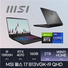 펄스 17 B13VGK-i9 QHD (Windows11 HOME/ SSD 2TB / RAM 16GB)