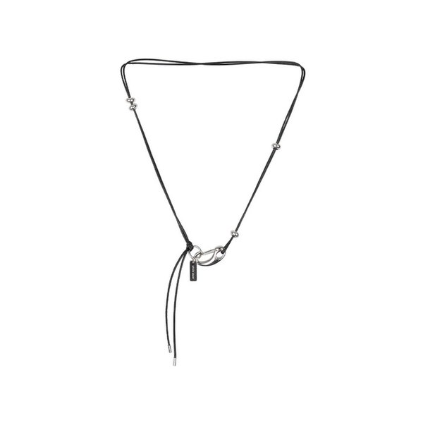 스냅 후크 코드 네크리스 (블랙)