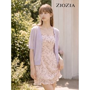 [ZIOZIA W] 여성 브이넥 반팔 가디건 (AFC2EC1101)