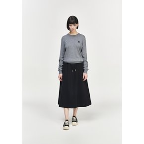 지제로 팬서 롱 플레어 저지 스커트_WI2SK800BK