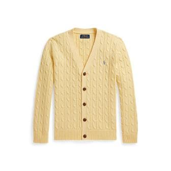 폴로 랄프 로렌 폴로 키즈 남아 8-18세 케이블 니트 코튼 V넥 카디건(CWPOSWEY6820705700)