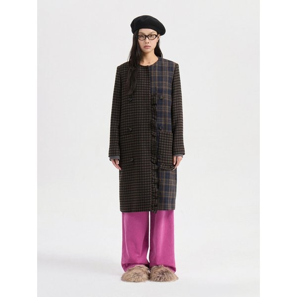 Center Frill Round Neck Coat (multi color) LFCAW25420XXX
