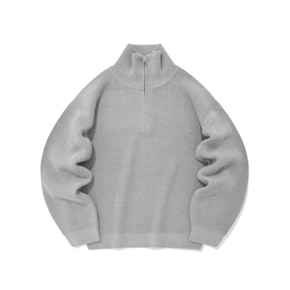 SP PBT SOFT HALF ZIP KNIT-GRAY