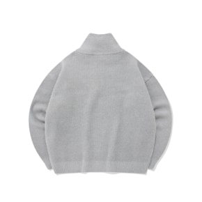 SP PBT SOFT HALF ZIP KNIT-GRAY