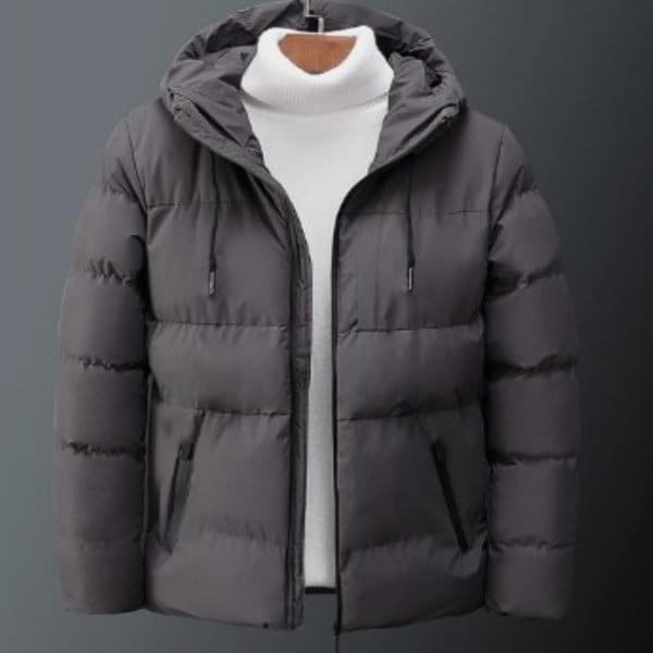 [옷자락] 남성 데일리 모던 캐주얼 베이직 겨울 후드 숏패딩 자켓