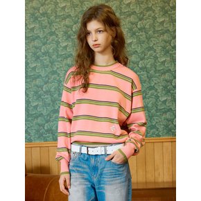 VINTAGE STRIPE KNIT / pink