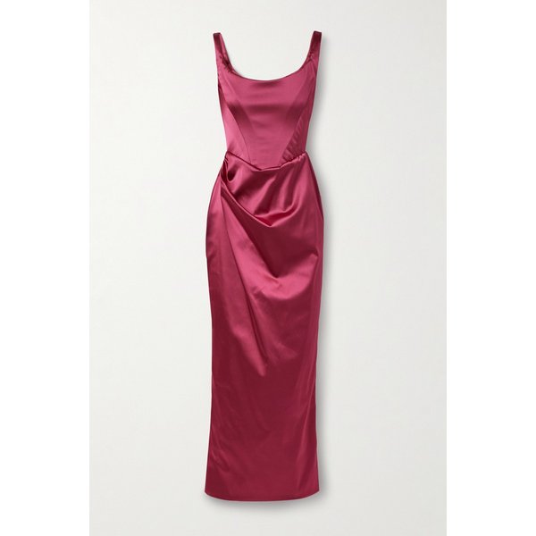 수지 드레이프 새틴 미디 원피스 46376663163008403