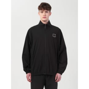 SIGNATURE WOVEN STRETCH TRACK JACKET-BLACK