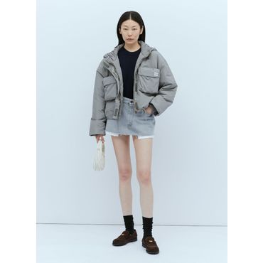 미우미우 24 FW 미우미우 여성 블루종 패딩 재킷 miu0254020gry 75108245