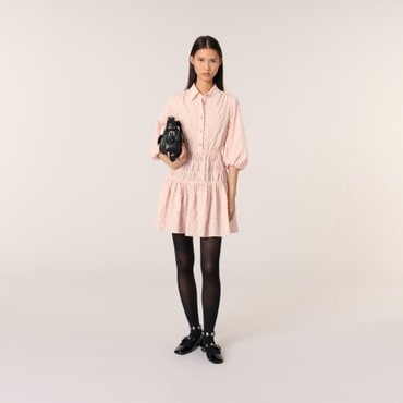 마쥬 [시즌오프 30%] 텍스쳐드 스모킹 미니 드레스