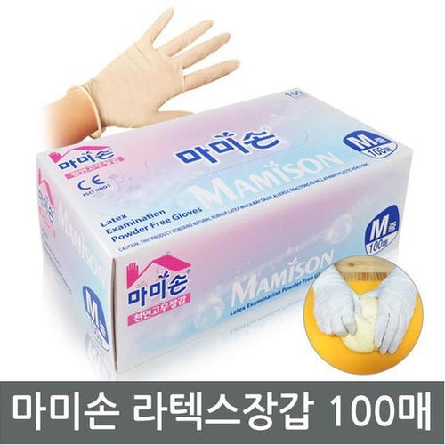 마미손 라텍스 천연고무장갑 100매(1)