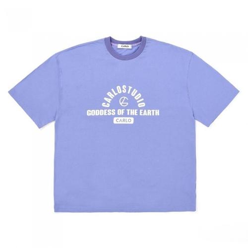 [까를로] CARLO Studio Logo T-shirts Light Purple(1)