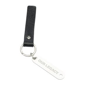 [해외배송] 아워레가시 이탈리안 가죽 스플릿 메탈 키체인 A4258RB BLACK LEATHER