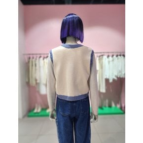 [부산점] 배색 강아지 니트 베스트 BAKVA1611IV
