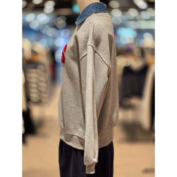 [파주점] 랩 데님셔츠배색 파리맨투맨 AS7XT167