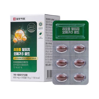 일양약품 리포좀 알티지 오메가3 골드 600mg 30캡슐-1개월분  rTG