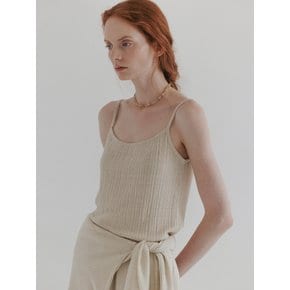 ribbed sleeveless (lime beige)