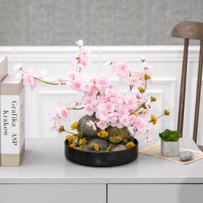 벚꽃 조화 센터피스 옹기 수반 set 41cm 인테리어 봄 테이블 장식 소품 행사 꾸미기