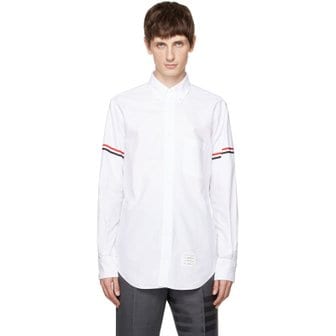 톰브라운 화이트 스트라이프 셔츠 MWL150E-F0313 100 WHITE