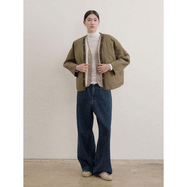 오펜 시어링 점퍼 퀼팅 자켓 세트