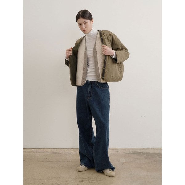 오펜 시어링 점퍼 퀼팅 자켓 세트