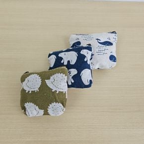 귀여운 동전지갑 미니 악세사리 천주머니 린넨파우치 X ( 5매입 )