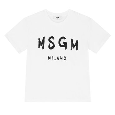 MSGM 24SS 키즈 여성 로고 프린팅 티셔츠 S4MSJUTH011 001