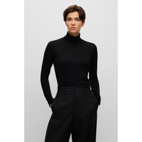[WI23] 여성 버진울 터틀넥 스웨터 블랙(50493846001)