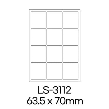  폼텍 라벨 LS-3112 100매 흰색 라벨지 A4 스티커 원형 제작 인쇄 바코드 우편 용지 폼택