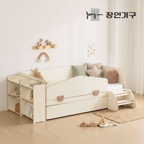 로빈 데이베드 슬라이드 2단침대 프레임SS+가드+선반2+스텝스툴+낮은본넬+본넬