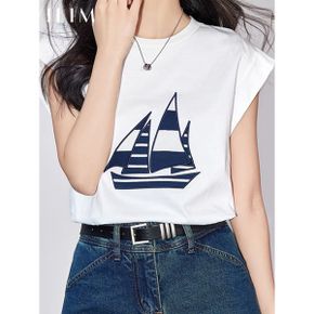 보트 짜임 니트 티셔츠  G4MTS059P _P365762865