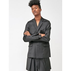 BLACK THROUGH BLAZER