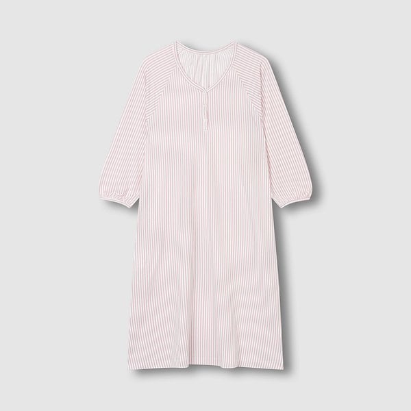 여 피치스킨 7부 셔링 파자마 원피스 J206103028065