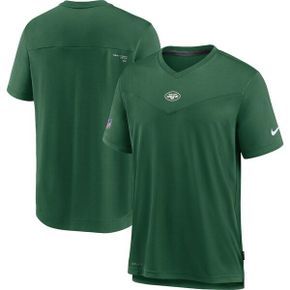 [해외] 497394 나이키 NFL 남성 티셔츠 New York Jets Nike Sideline Coaches Performance V-Nec