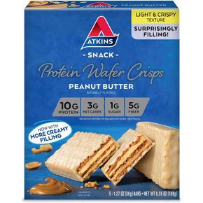 미국직구 Atkins 앳킨스 프로틴 바 웨이퍼 크리스프 피넛버터 36g 5입 2팩