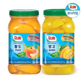 후룻바틀 혼합 666g x 2개 (황도1+망고1) / 과일 통조림