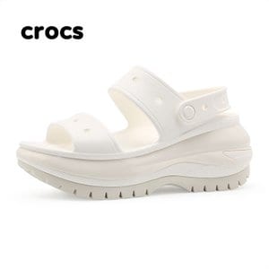 크록스 여성 클래식 메가 크러쉬 샌들 화이트 (207989-100)(size 230-250)