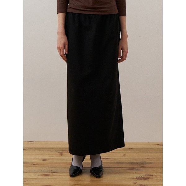 [오늘출발] Slide banding long skirt (black)
