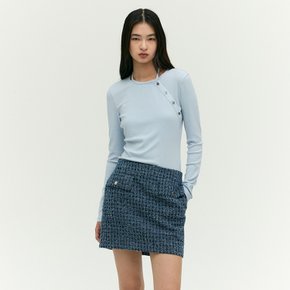 버튼 디테일 티셔츠 EMP2WTS030