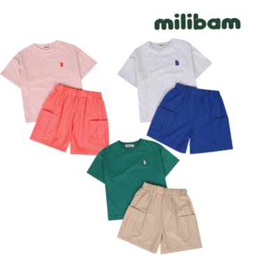 밀리밤 소로나 화섬 반팔 셋업 MLRT25468