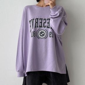 프리레터링 라운드박스트임 긴팔롱티셔츠 데일리 빅사이즈 오버핏 봄가을 면캐주얼_P415362636