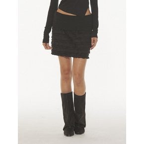 ERIS FRILL MINI SKIRT - BLACK