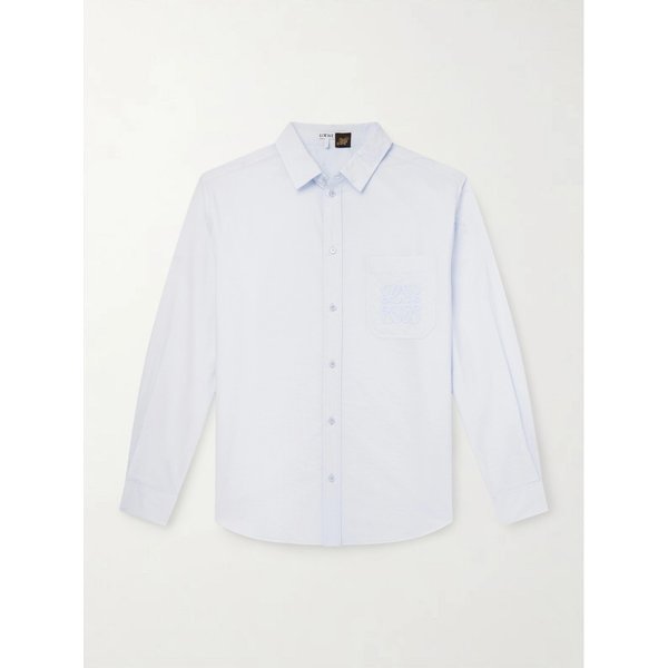 파울라스 이비자 로고 자수 코튼 블렌드 셔츠 46376663163059226